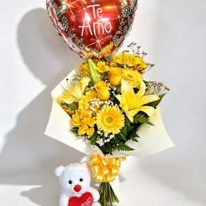 Ramo mixto con peluche y globo