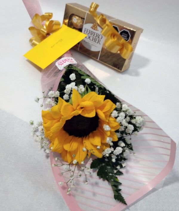 Girasol + bombones x8