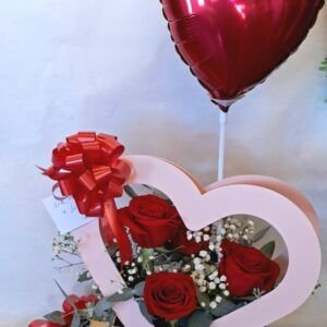 Cesta corazón San Valentin