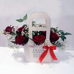 Canasta fresh flower 6 rosas
